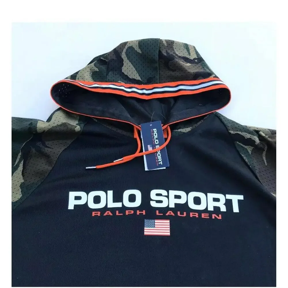 MEN POLO RALPH LAUREN Sport Camo Stadium Casual Hoodie Sweatshirt SZ LARGE - Picture 5 of 6